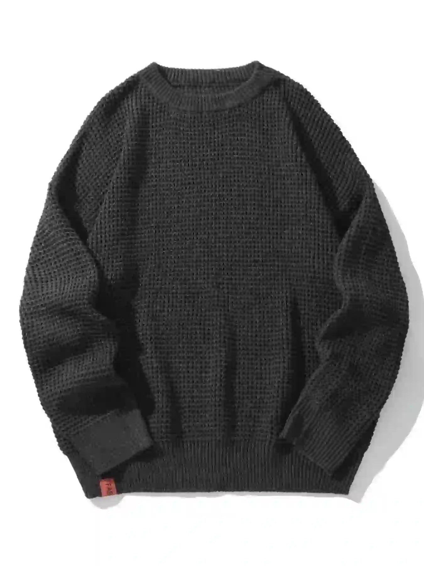 Men's Plus Size Textured Knit Crew Neck Sweater