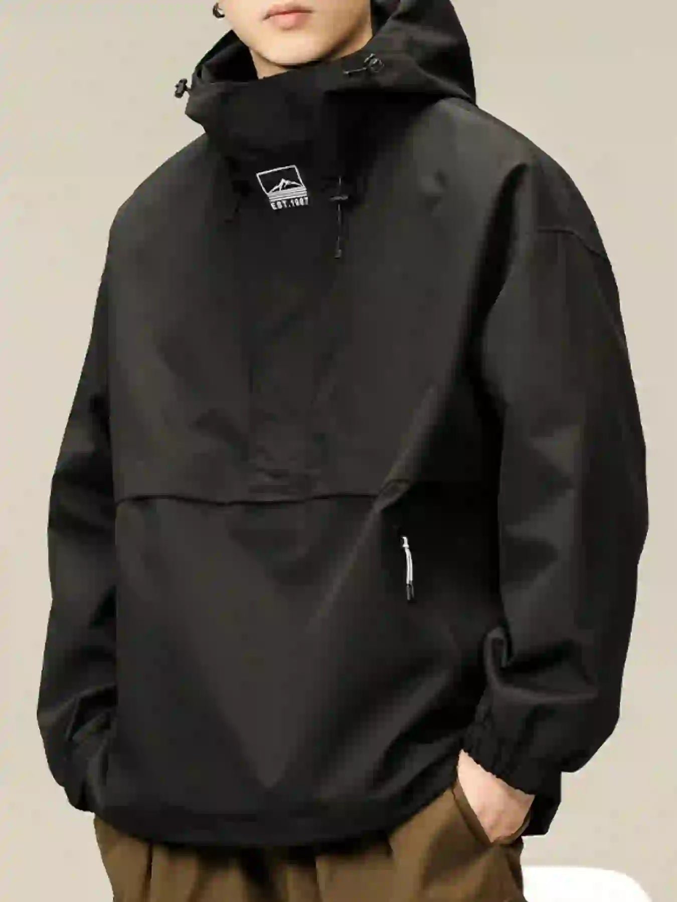 Plus Size Long Sleeve Hooded Jacket