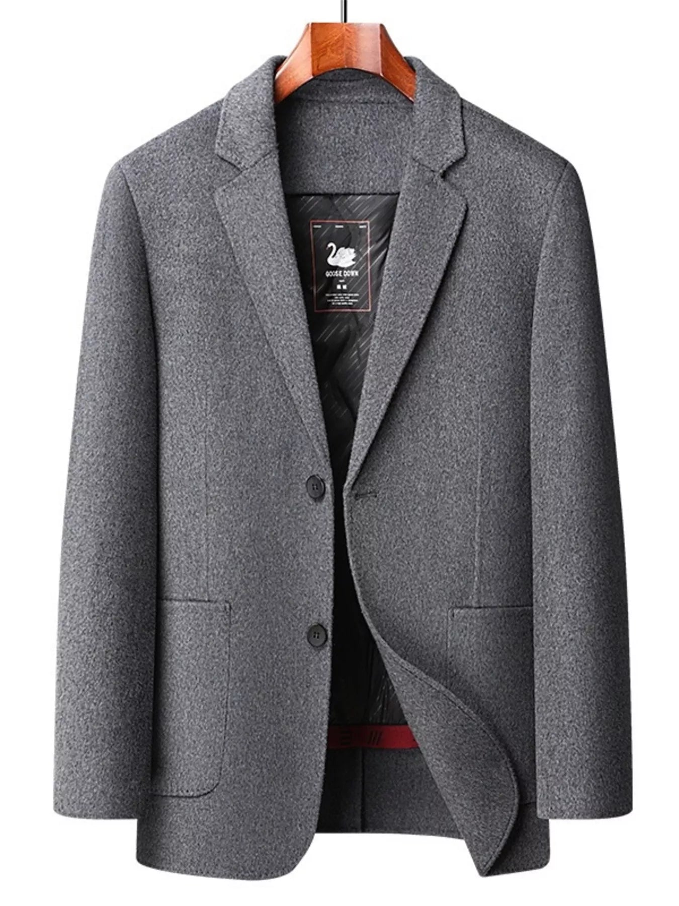 Plus Size Button Up Long Sleeve Coat