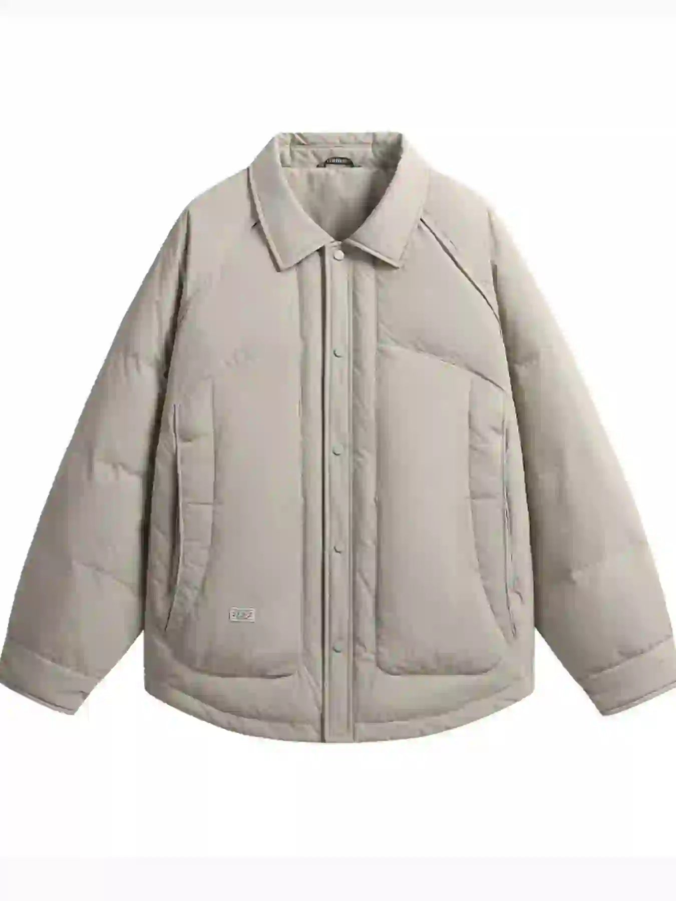 Men’s Plus Size Lightweight Padded Snap-Down Jacket