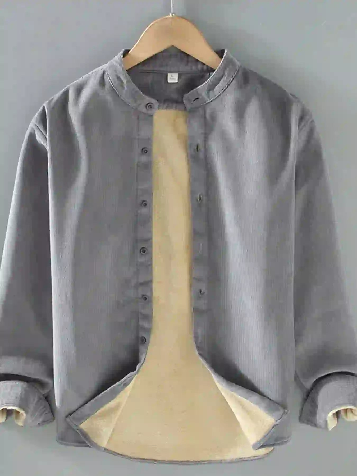 Plus Size Button Up Long Sleeve Jacket