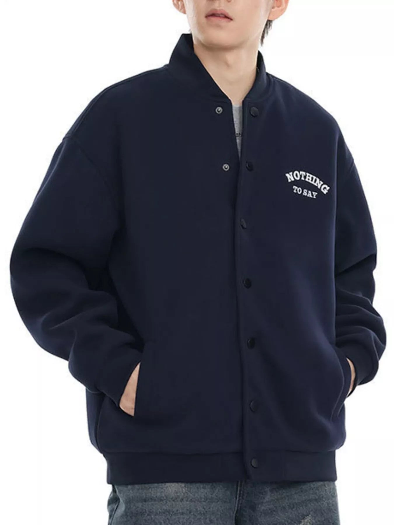 Men's Plus Size Casual Snap Down Jacket