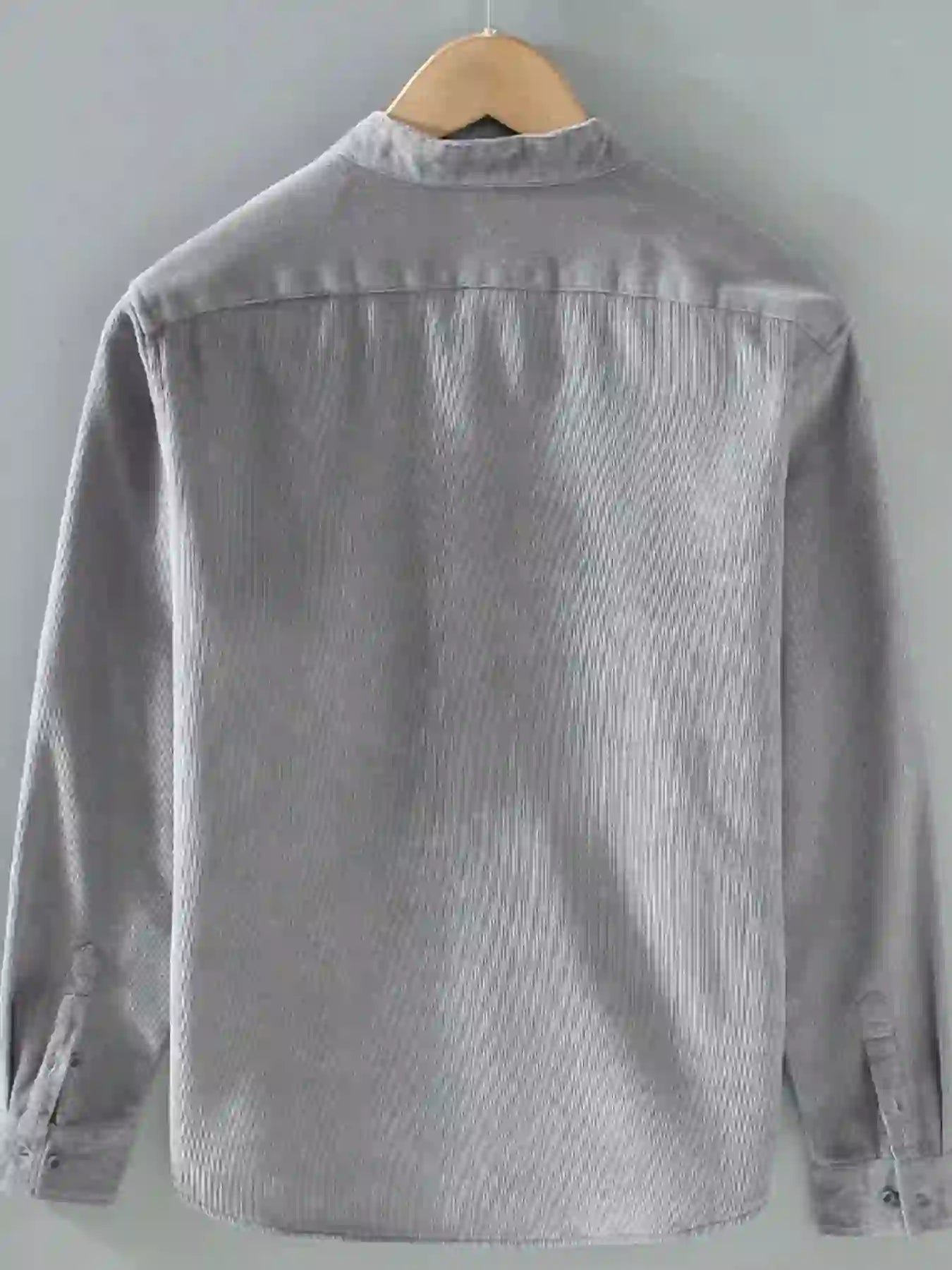 Plus Size Button Up Long Sleeve Jacket