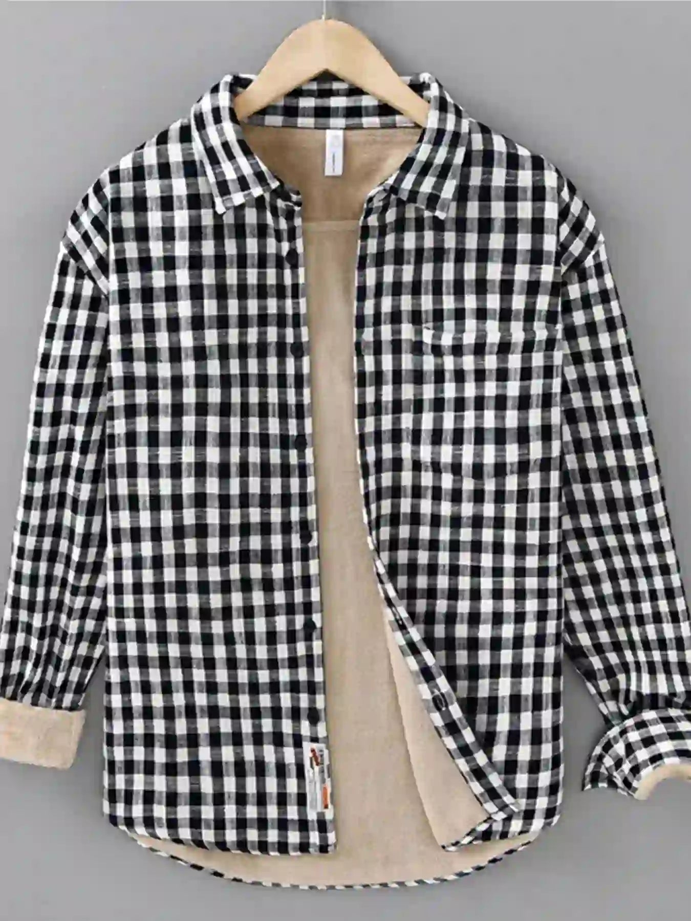 Men's Plus Size Plaid Casual Long Sleeve Shirt