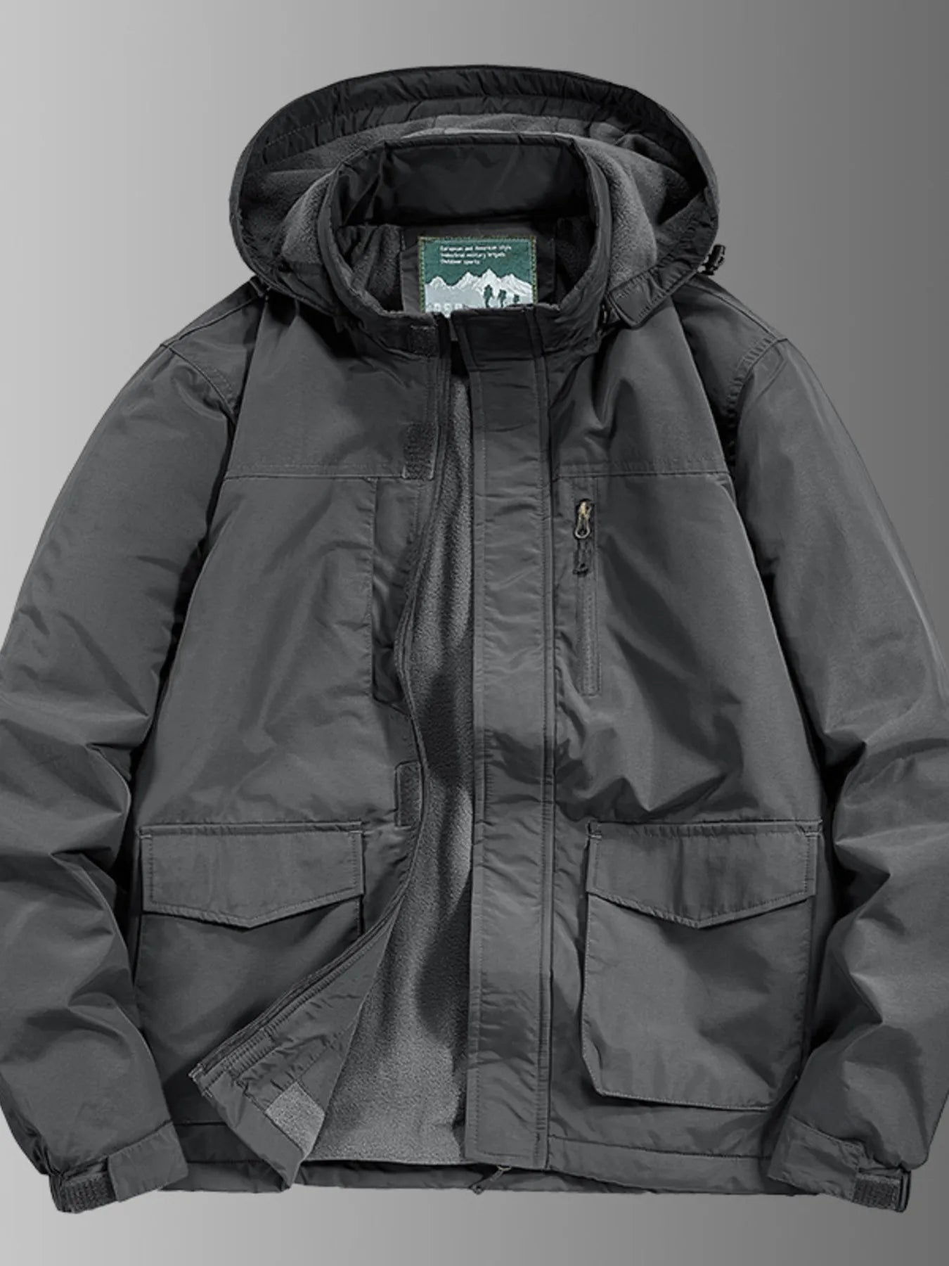 Plus Size Waterproof Hooded Outdoor Jacket