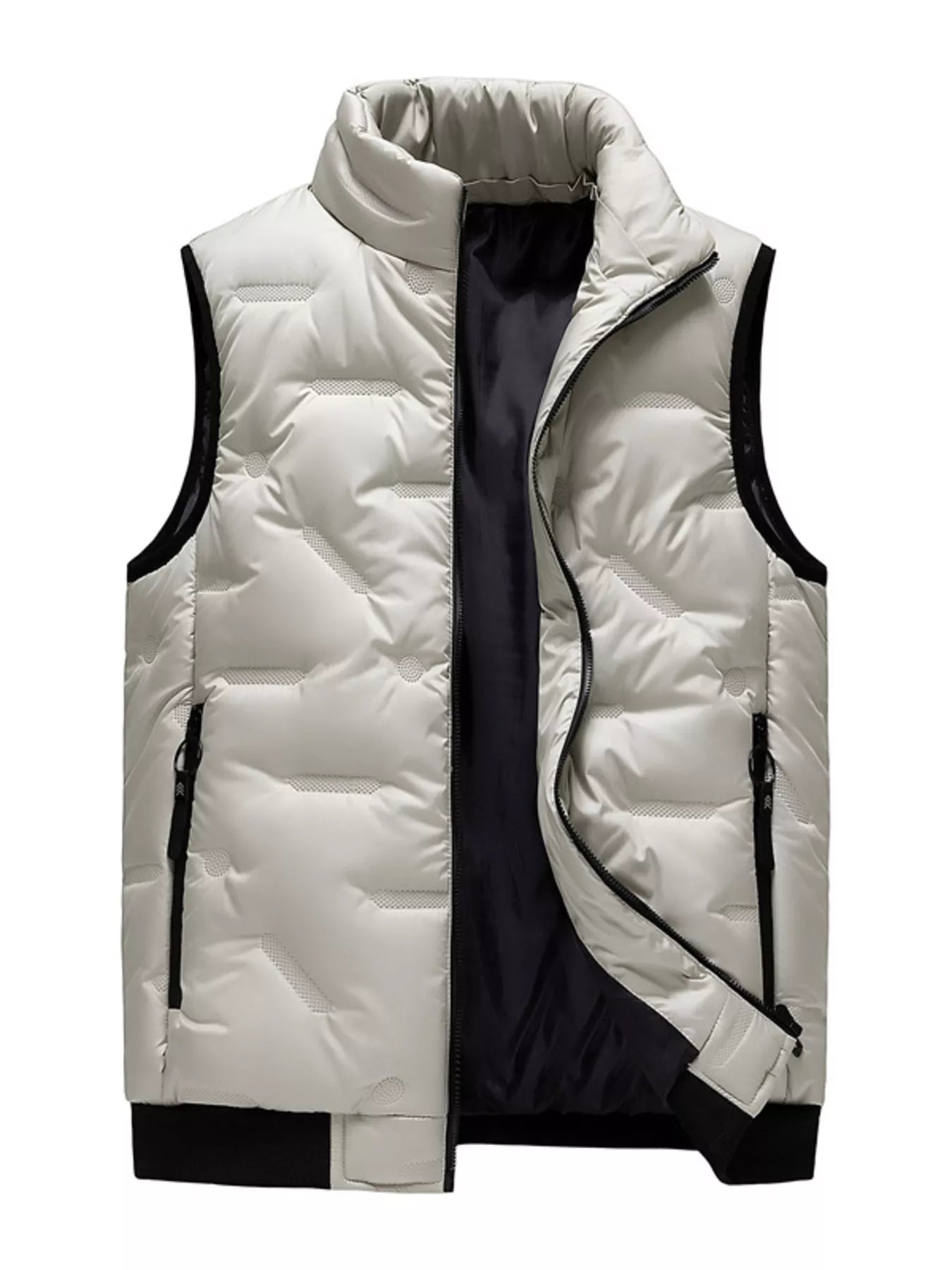 Plus Size Zip Up Padded Quilted Vest