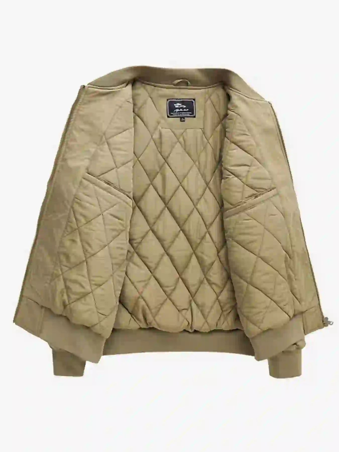 Men's Plus Size Bomber Jacket with Zipper