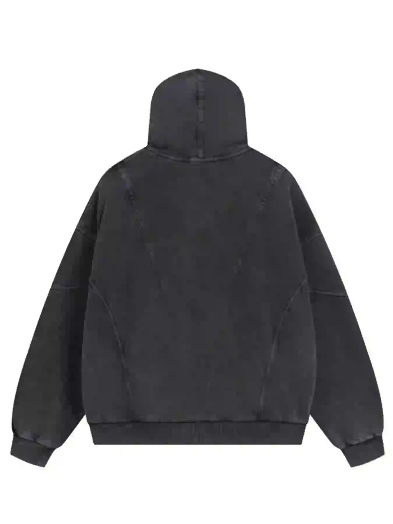 Washed Zip Up Long Sleeve Hooded Jacket