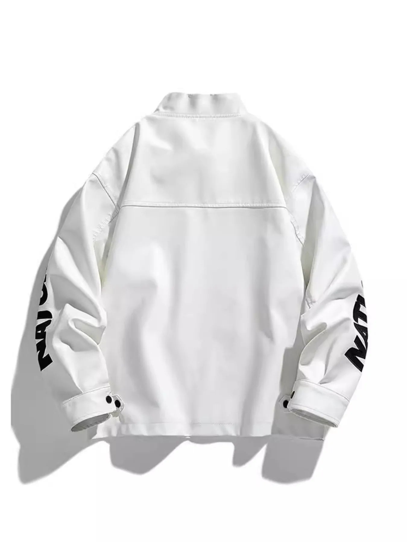 Zip Up Motor Racing Leather Jacket