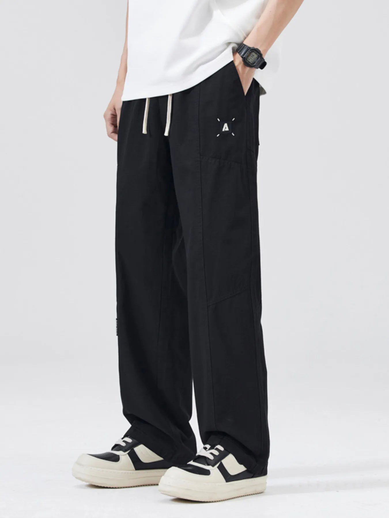 Casual Loose Fit Drawstring Pants Plus Size