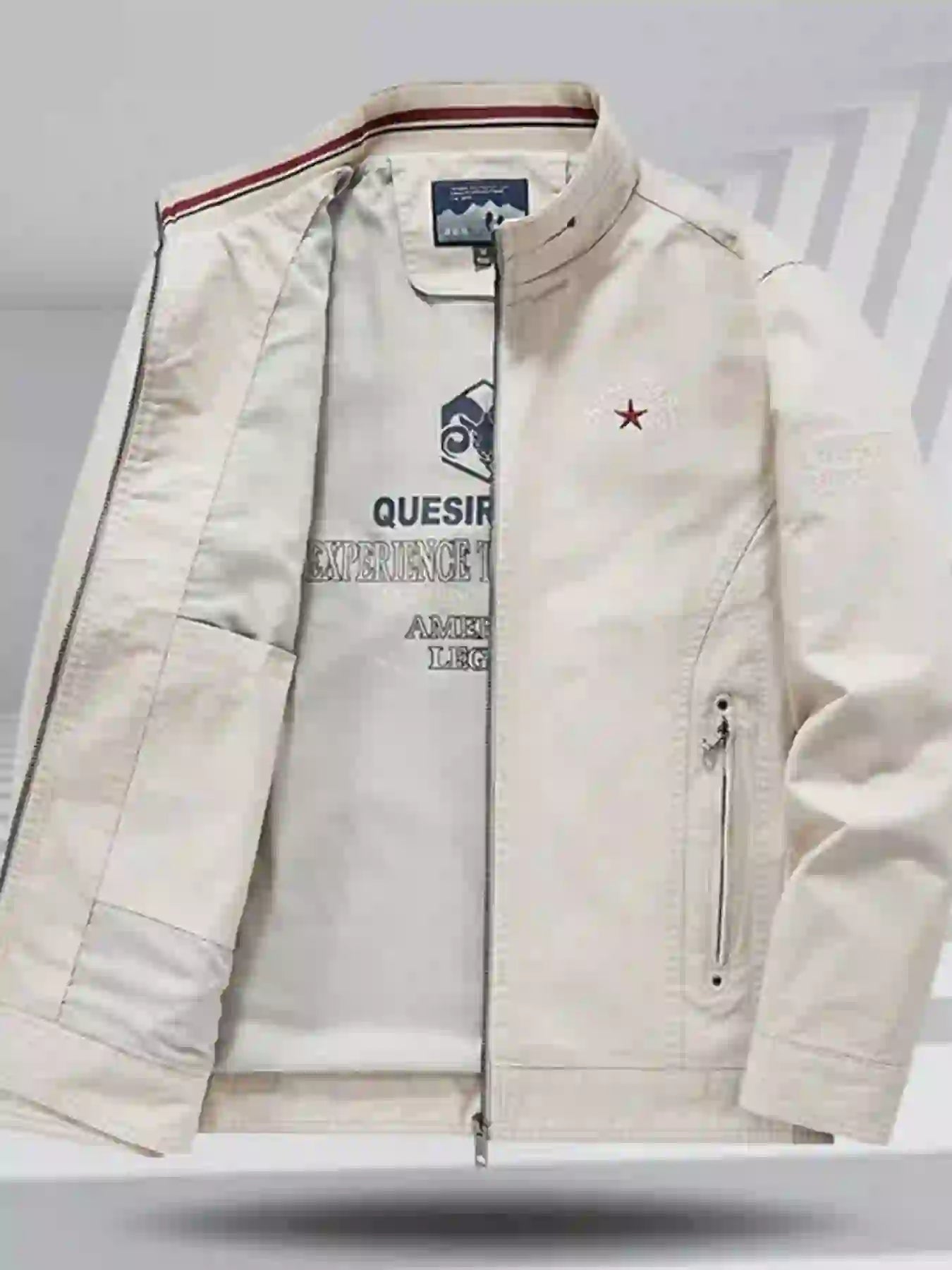 Men's Plus Size Casual Lightweight Zip Up Jacket