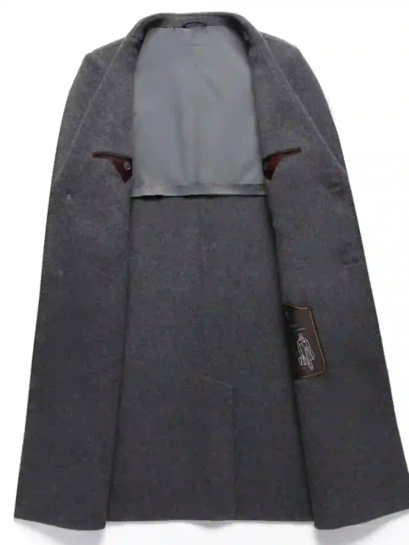 Plus Size Lapel Collar Long Coat