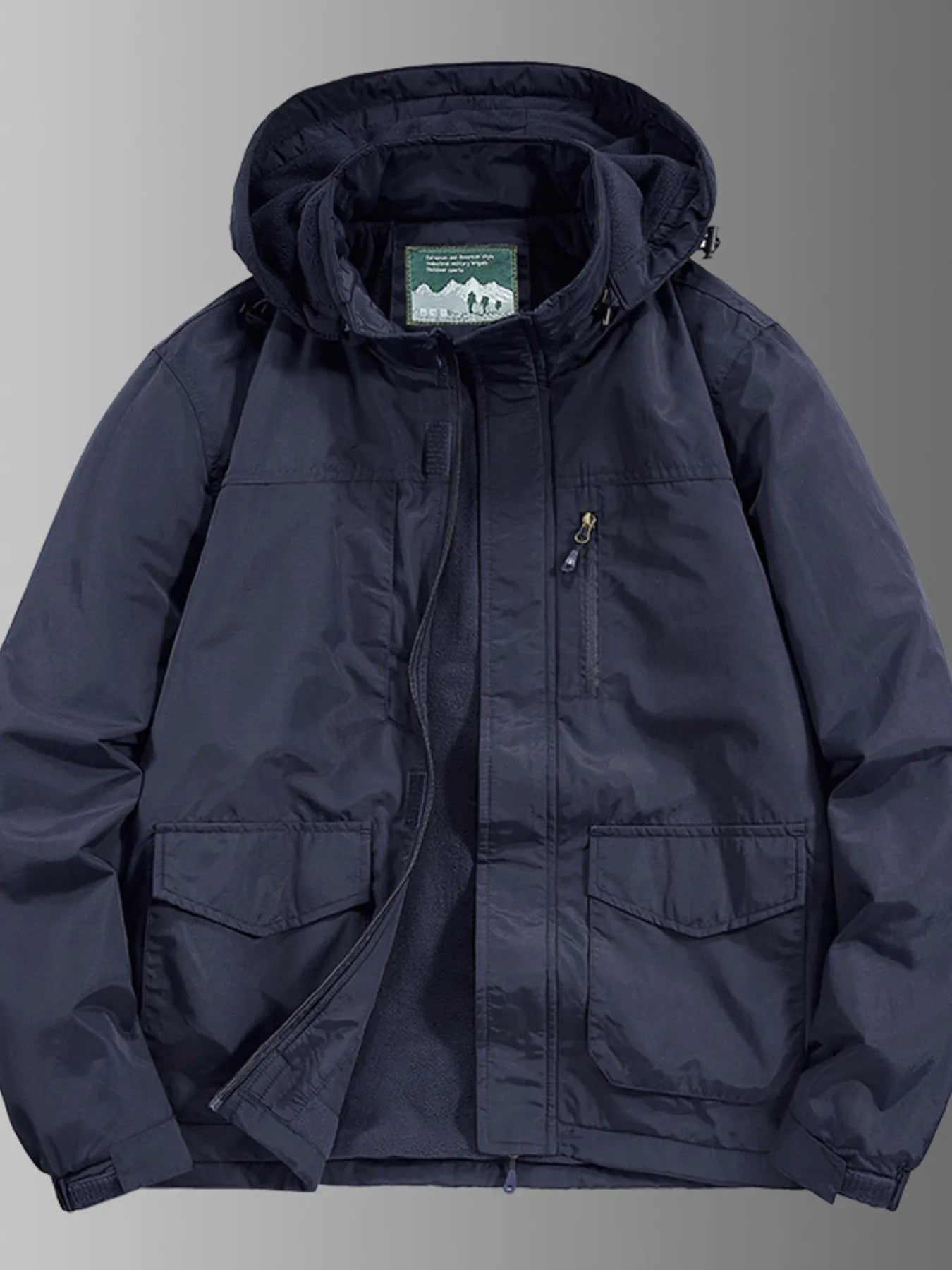 Plus Size Waterproof Hooded Outdoor Jacket