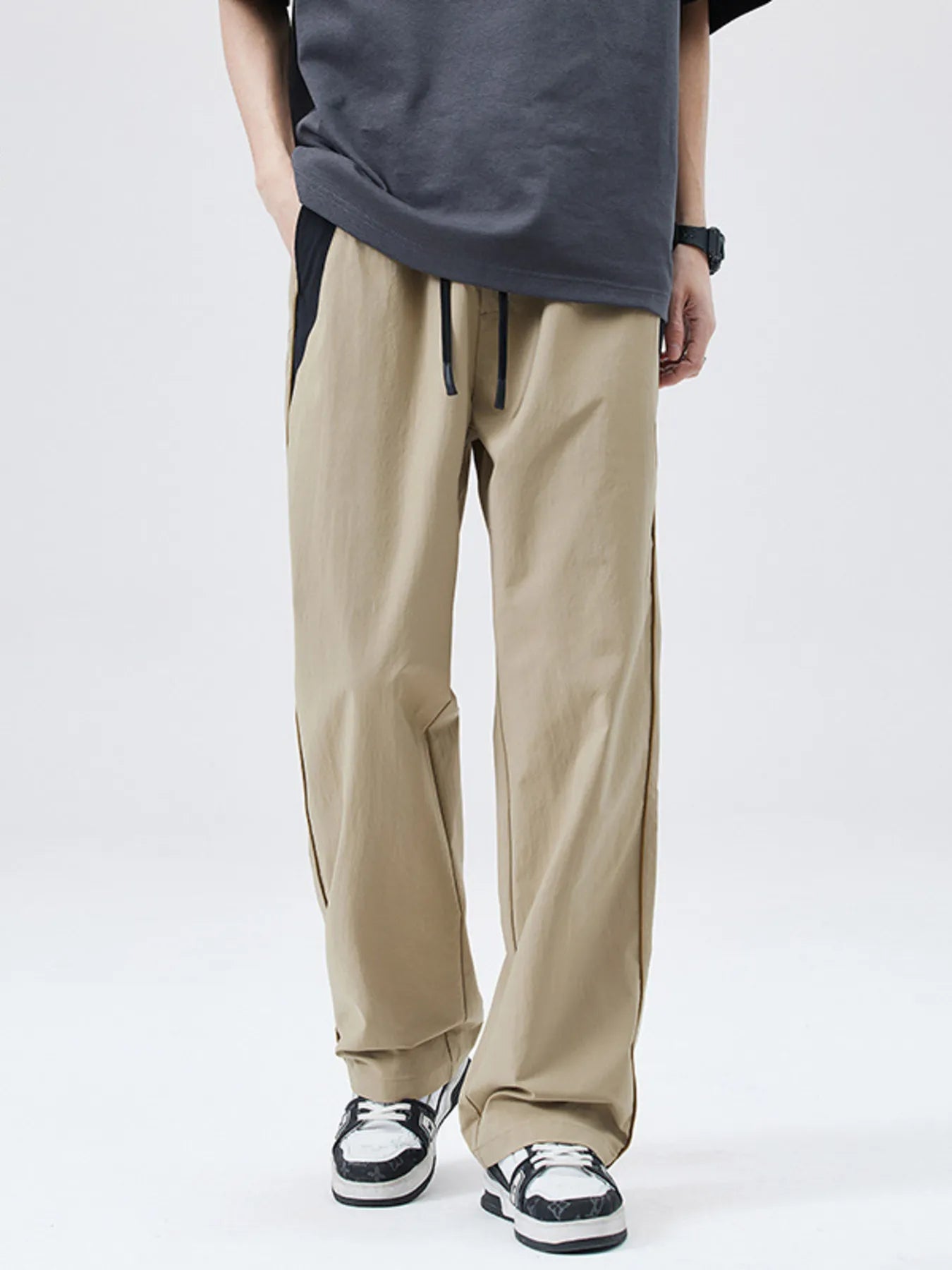 Casual Loose Fit Drawstring Pants Plus Size