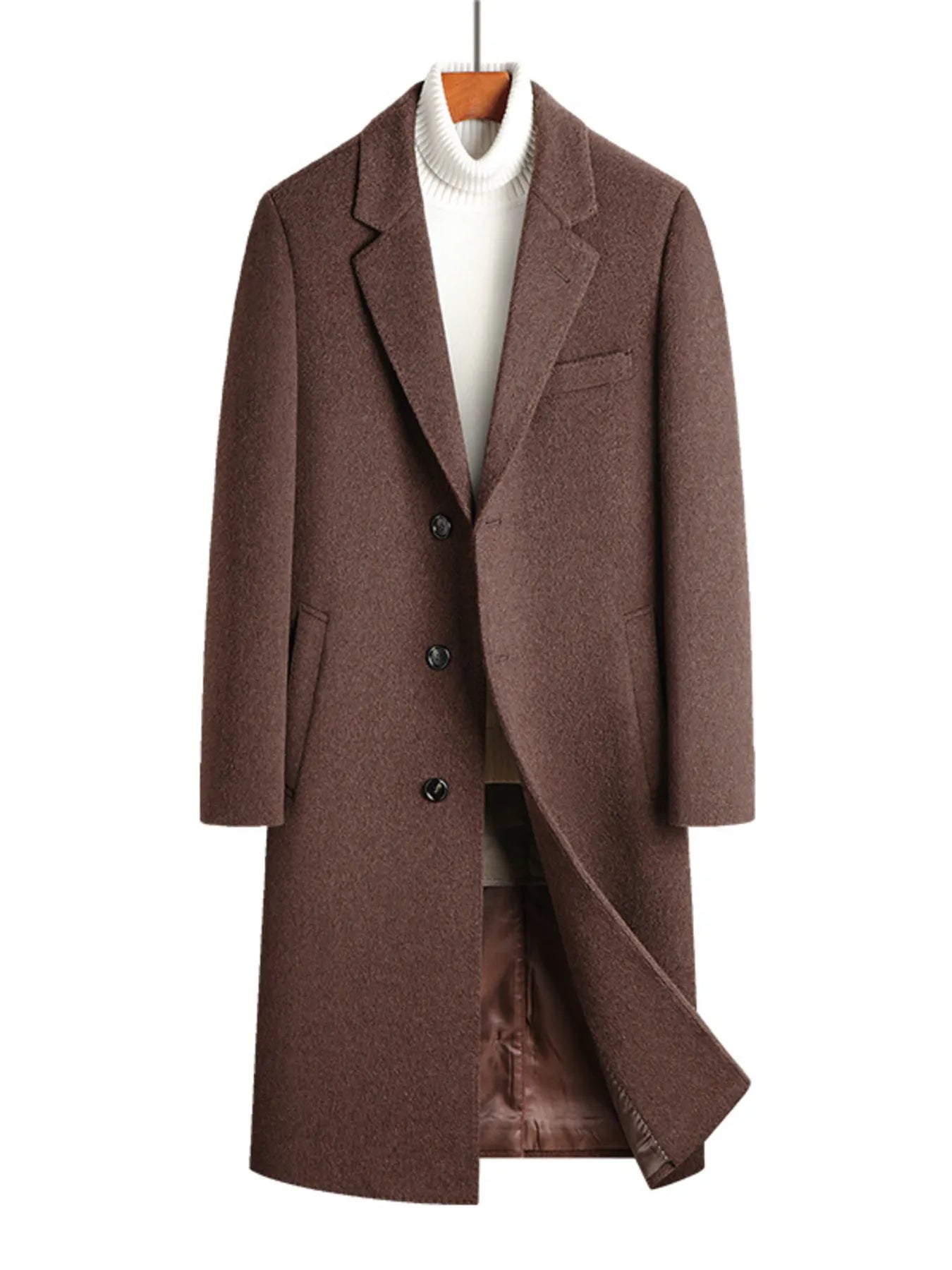 Classic Button Up Longline Overcoat