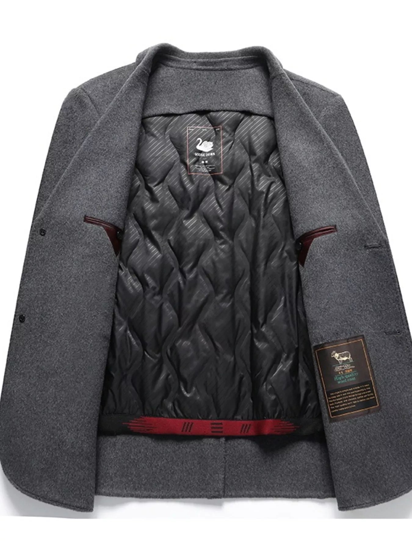 Plus Size Button Up Long Sleeve Coat