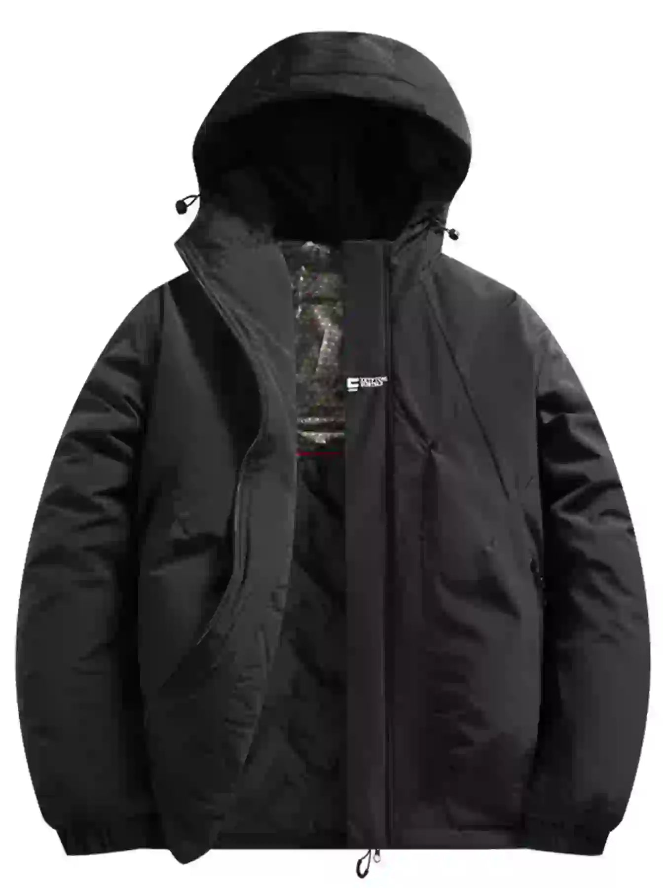 Hooded Padded Winter Coat Plus Size